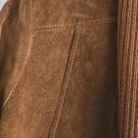 ⭐️Host Pick ⭐️Dakota | Brown Suede Leather Draped Jacket - Picture 8 of 10